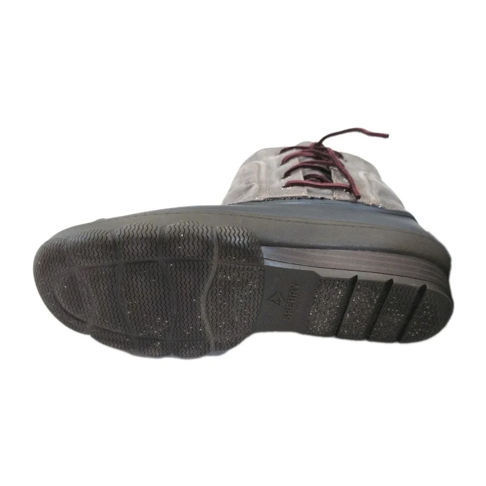 Sperry Top Sider Saltwater Wedge Spray Duck Boot Gray & Navy Blue Women's Size 9